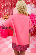 Load image into Gallery viewer, Candy Cane Sequin Half Sleeve T-Shirt