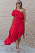 Load image into Gallery viewer, One-Shoulder Asymmetrical Dress
