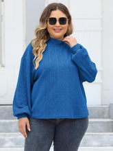 Load image into Gallery viewer, Plus Size Mock Neck Long Sleeve Knit Top
