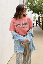 Load image into Gallery viewer, Simply Love Full Size YOU ARE ENOUGH Short Sleeve T-Shirt
