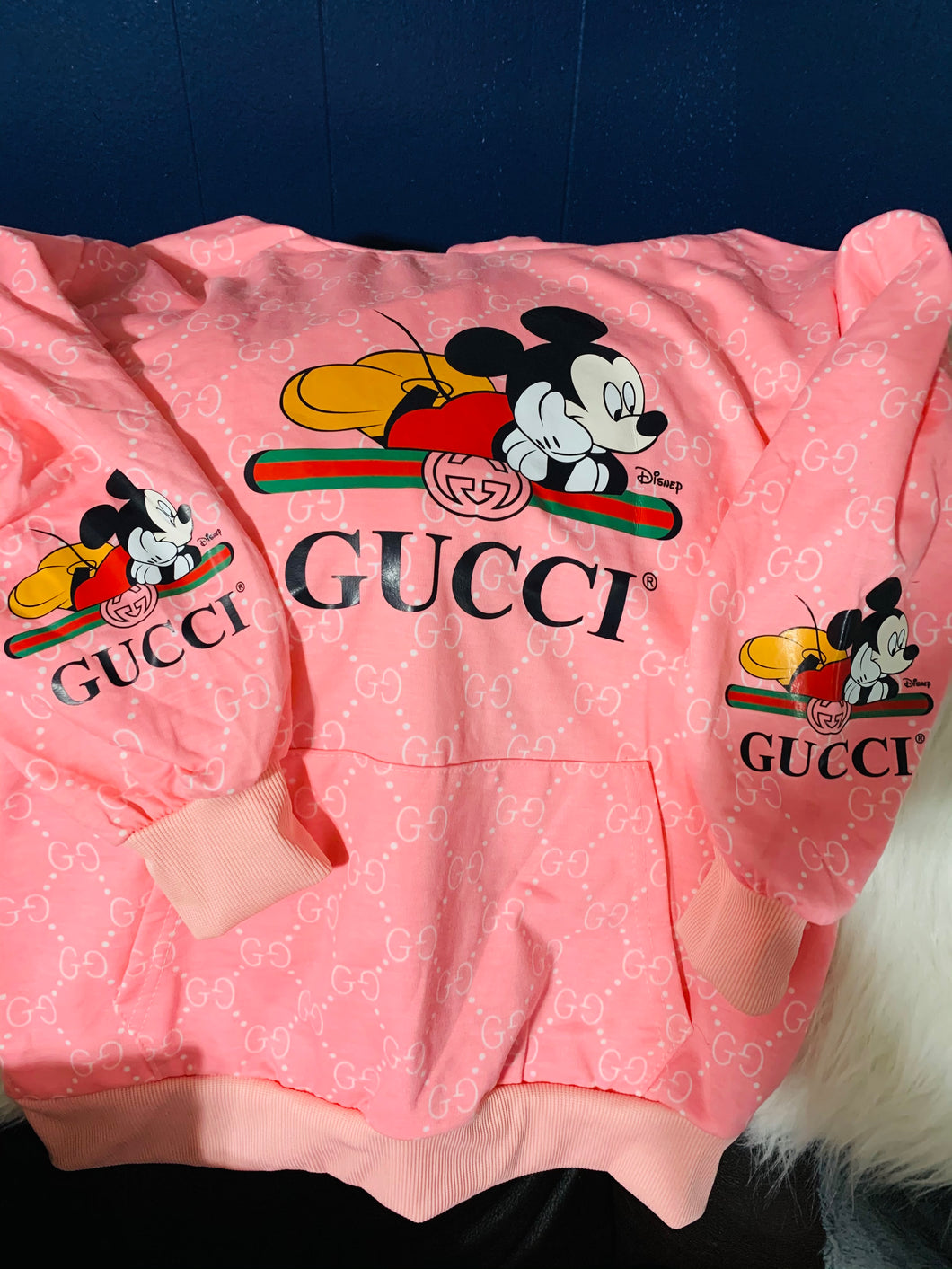 Pink Gucci Hoodie (Mickey)