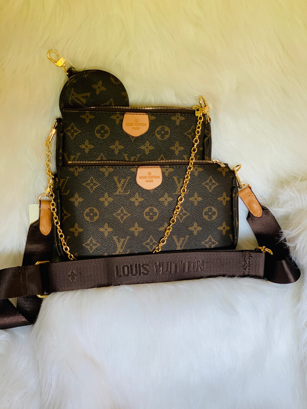 LV Purse Set -Traditional Brown