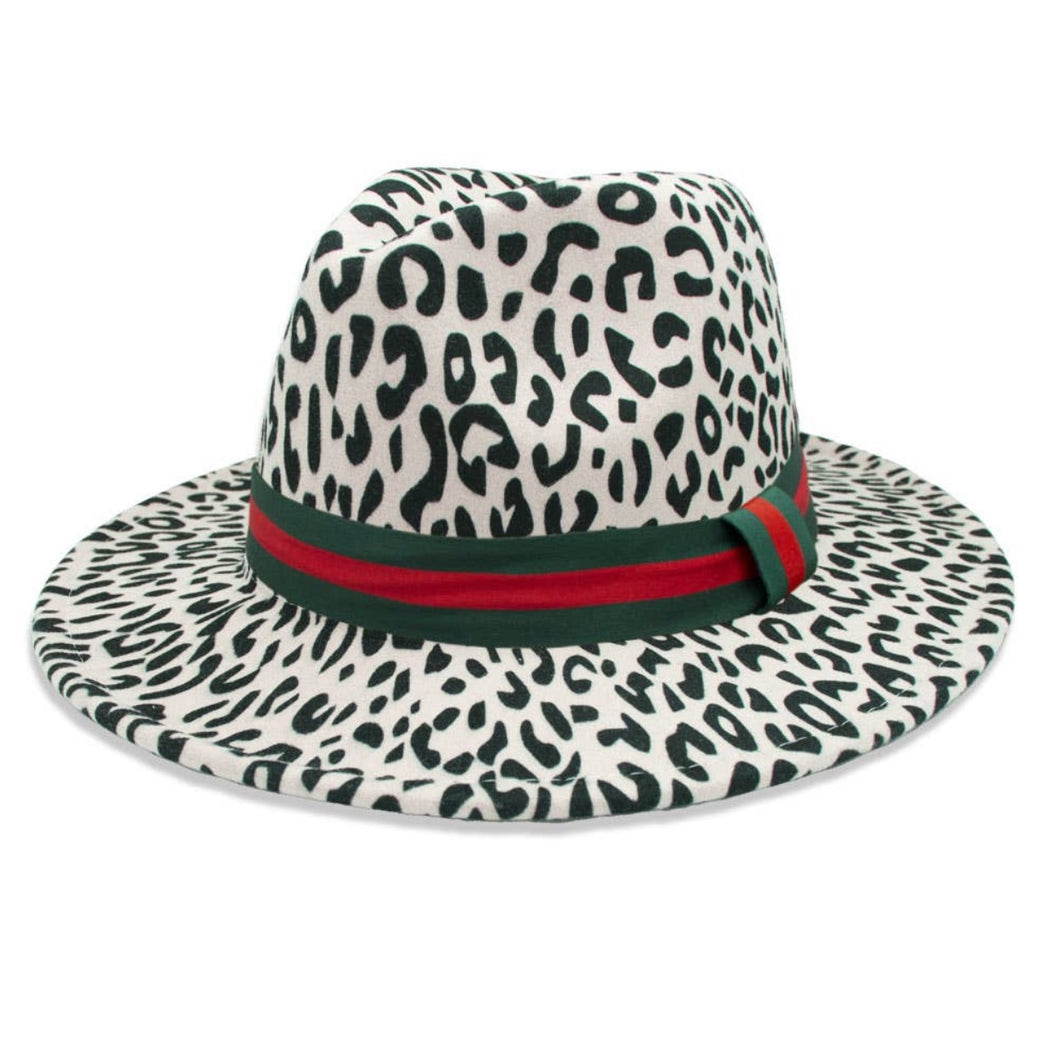 White Cheetah Inspired Brim