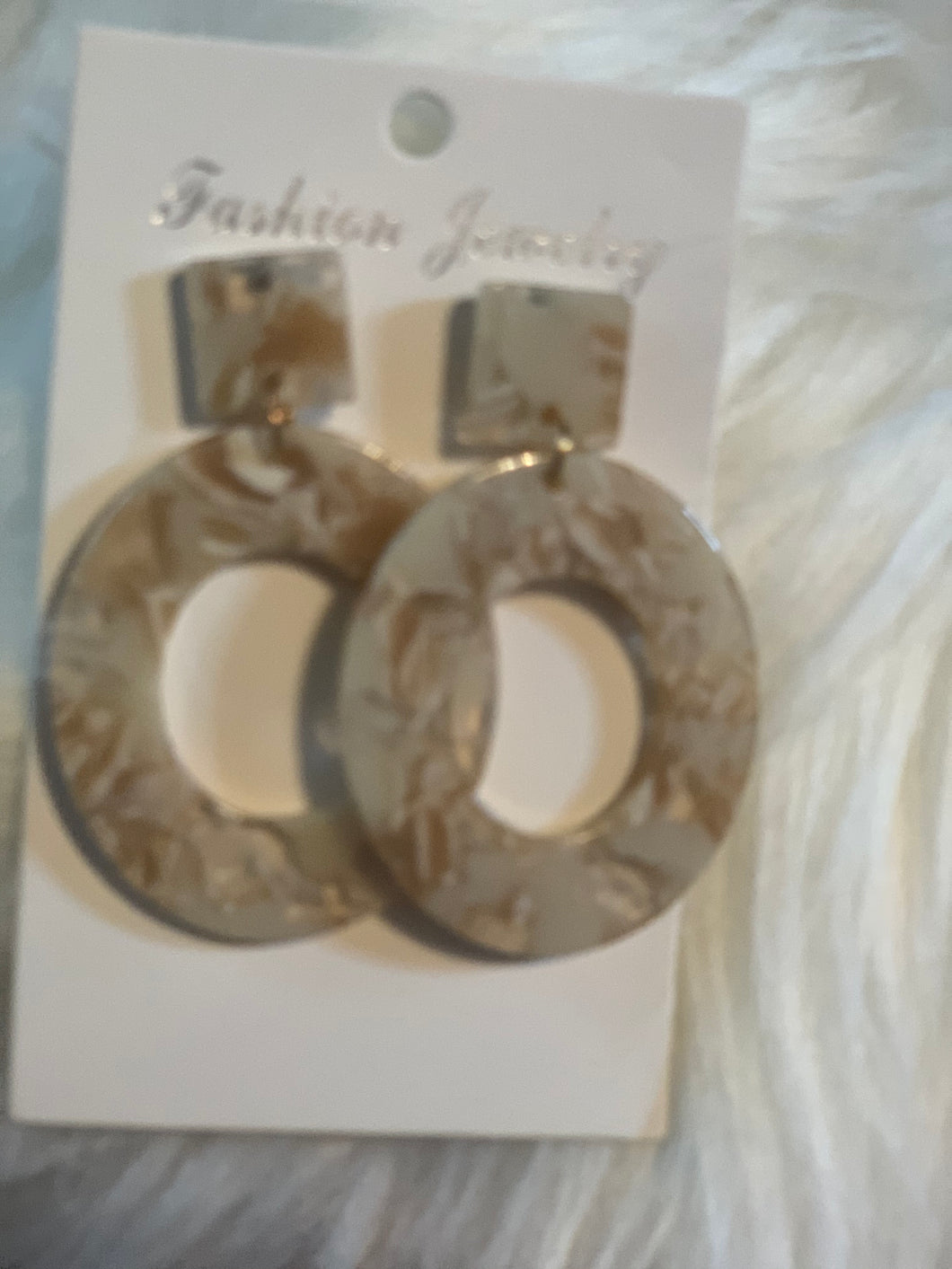 Grey Acrylic Earring