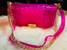 Load image into Gallery viewer, Pink Xl Quilted Jelly purse
