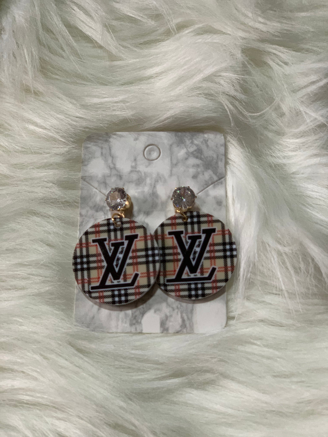 LV Inspired Glam Earrings
