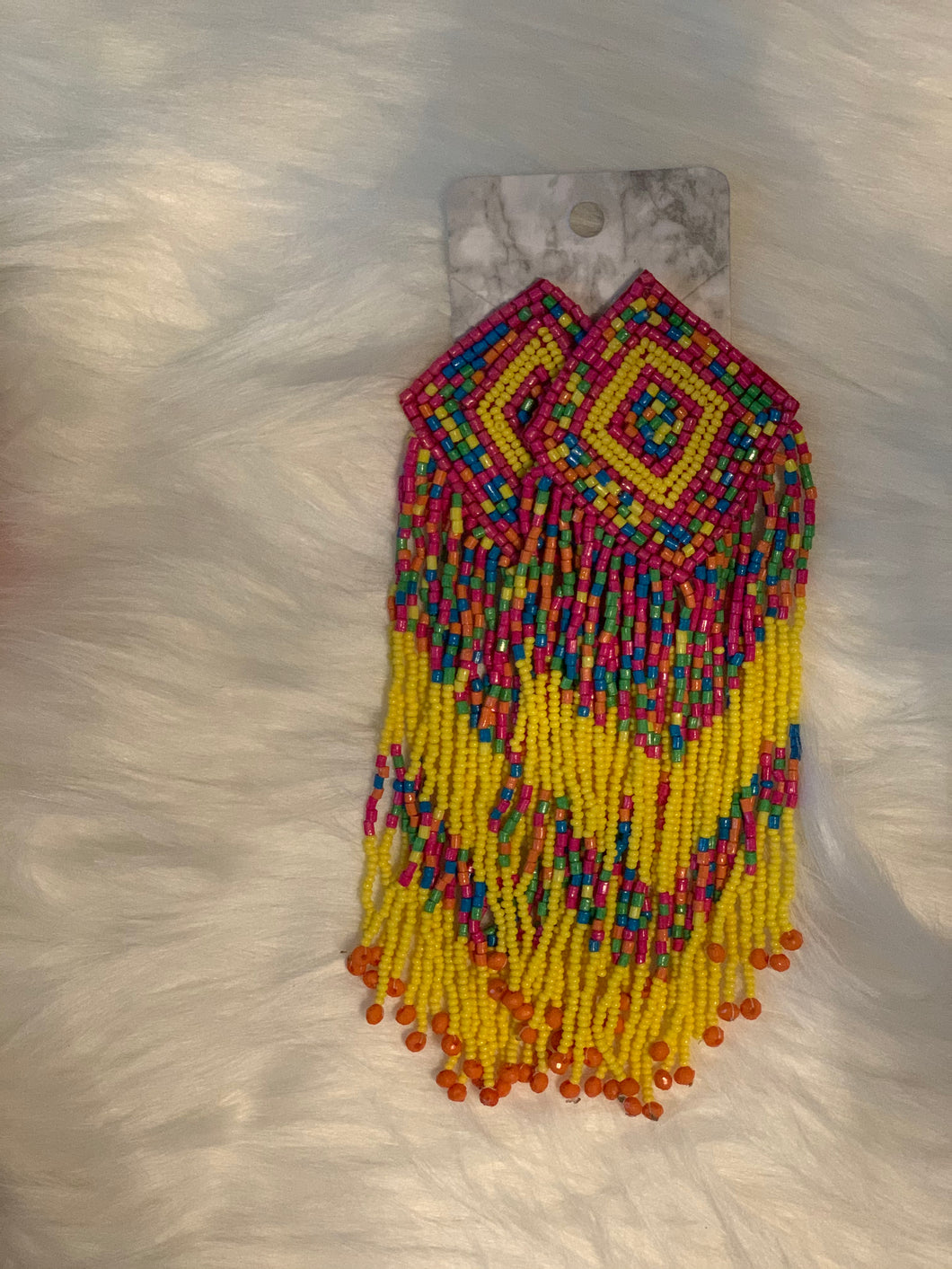 Seedbead Statement Earrings
