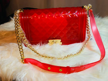 Load image into Gallery viewer, Dazzle Me Red XL Jelly purse
